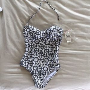 Bandeau one piece bathing suit